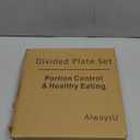 Portion Control Plates 9 Inch (4 Pack) Divided Plate Adults Plastic 3 Compartment Dinner Plate Perfect for Bariatric Diet Weight Loss Healthy Eating Reusable 3 Section Lunch Tray (Grey Series)