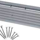 1 Set - Two-Sided Door Vent Cover 17.7x3.6 inch with Screws - Gray Plastic Ventilation Grille - Door Vents for Interior Doors - Door Louver Vent - Door Return Air Vent with Screws, by Steinberg14