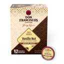 Don Francisco's Vanilla Nut Flavored Coffee Pods, 24 Count, Medium Roast, Compatible with Keurig Brewers (EXP 11/11/27)