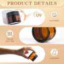 Glass Jars with Lids,Eco-Friendly Cosmetic Containers with Airtight Black Lids & Liners, Multi-Color Options for Cream, Lotion, Body Butter, DIY Skincare Travel Jars (Amber, 2oz)