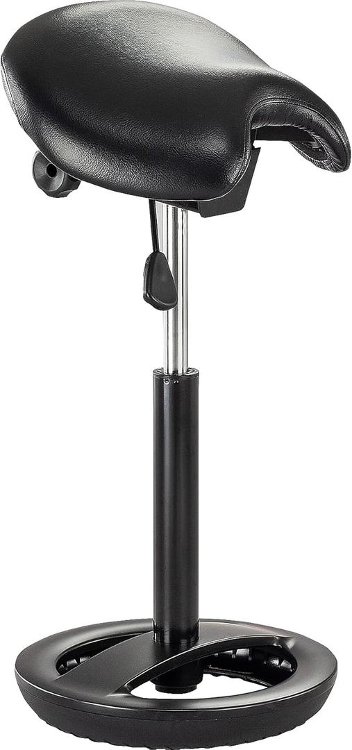 Safco Products 3006BV Twixt Saddle Seat Stool, Adjustable Extended Height, Unique Ergonomic Design