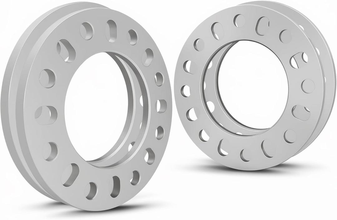 4PCS Universal Wheel Spacers 1/2 Inch (12mm) for 8 Lug Wheel Spacers Vehicles 8x6.5, 8x165.1, 8x170, 8x180 Compatible with F250 E350 Ram 2500 3500 Express Suburban 2500 Sierra 2500HD 3500HD