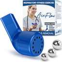 Lung Exerciser, Acapell Flutter Valve Device, Mucus Clearance and Lung Expansion Device, Breathing Trainer for Lung Recovery | Natural Expiratory Exerciser (Dark Blue-e)