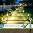 GIGALUMI Solar Lights Outdoor Waterproof, 20 Pack Warm White, Garden Decor Pathway Lights Solar Powered for Yard Patio, Lawn and Landscape