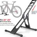 CHEPARK Bike Floor Stand Rack- Indoor Bike Stand for Garage/Home - Bike Storage Bicycle Parking Rack Fit 20-29 Mountain Road Bikes (2 Bike Rack)