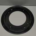 12Inch Lazy Susan Hardware 5/16" Thick Round Lazy Susan Turntable Bearing Plate, Rotating Swivel Base Plate with 1000lbs Load Capacity, Lazy Susan Turntable Base for Serving Tray, Kitchen (12IN-Black-1Pcs)