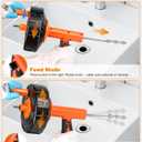 Drain Auger 25 ft, Auto Feed Plumbing Drain Snake Auger with Drill Adapter | Snake Drain Hair Removal Tool, Drill Powered & Manual Plumber Drain Snake for Kitchen Sink Bathroom Shower Bathtub Unclogging