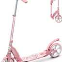 Skidee Adult & Teen Scooter Adjustable Height, Folding, Large Wheels, Lightweight, Durable, Anti-Shock Suspension, Up to 220 lbs (Queen)