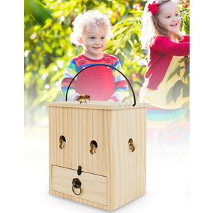 Carpenter Bee Traps for Outside 1PACK– Durable, Weather-Resistant, Eco-Friendly Wooden Wasp Trap for Outdoor Use