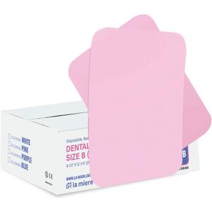 LA MIERE 1000P Disposable Tray Liners, Dental Tray Covers for Size B, Medical Tray Paper, Single Use Paper Sheets, Pink
