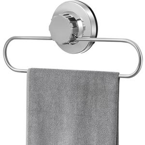 Luxshiny Suction Cup Towel Holder No Drill Hand Towel Hanger Kitchen Bathroom Wall Mount Rack for Dishcloths and Wash Cloths 9.25In