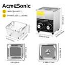 Commercial Ultrasonic Cleaner with Knob, 2L Professional Ultrasonic Cleaner, 40kHz with Heater and Timer for Tools, Jewelry, Watches, Glasses, Dentures, and Small Metal Parts