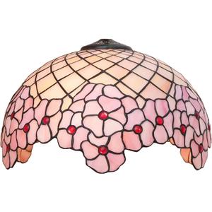 Cherry Blossom Lampshades Replacement, Tiffany Style Pastoral Romance Stained Glass Lamp Shade, Pink Flower Light Cover Only for Table Lamp Pendant Light Floor Lamp,16 inch