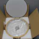 White Gold Flush Mount Ceiling Light 12 Inch LED Dimmable 24W 5CCT(2700K-5000K) Kitchen Hallway Bedroom Entryway Closet Ceiling Light