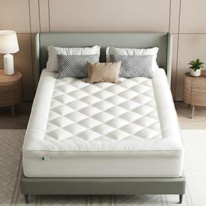 Novilla Twin Mattress Topper, Extra Thick Pillow Top Mattress Pad, Down Alternative Fill Breathable Cover, 8-21" Deep Pocket Soft Bed Topper for Back Pain Relief, Oatmeal