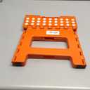 ACSTEP 9 Inch Folding Step Stool 300 LB Capacity Plastic Foldable Step Stools for Kids and Adults, Folding Stool Suitable for Kitchen, Stepping Stool with Handle Orange Small Step Stool 1PC