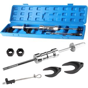 Inner CV Joint Puller Inner CV Joint Removal Tool Kit 10 Pounds Heavy Duty Slide Hammer Front Wheel Drive Axle Half Shaft Removal Puller Tool Set 63mm 48mm CV Joint Fork Adapter Attachments