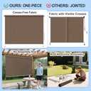 LOVE STORY Patio Shades Roll Up Outdoor Cordless Roller Shade 6'(W)*8'(H) for Patio Porch Gazebo Balcony Deck Backyard,Mocha
