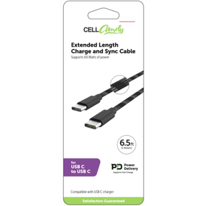 CellCandy Extended Length Charge and Sync Cable - Black