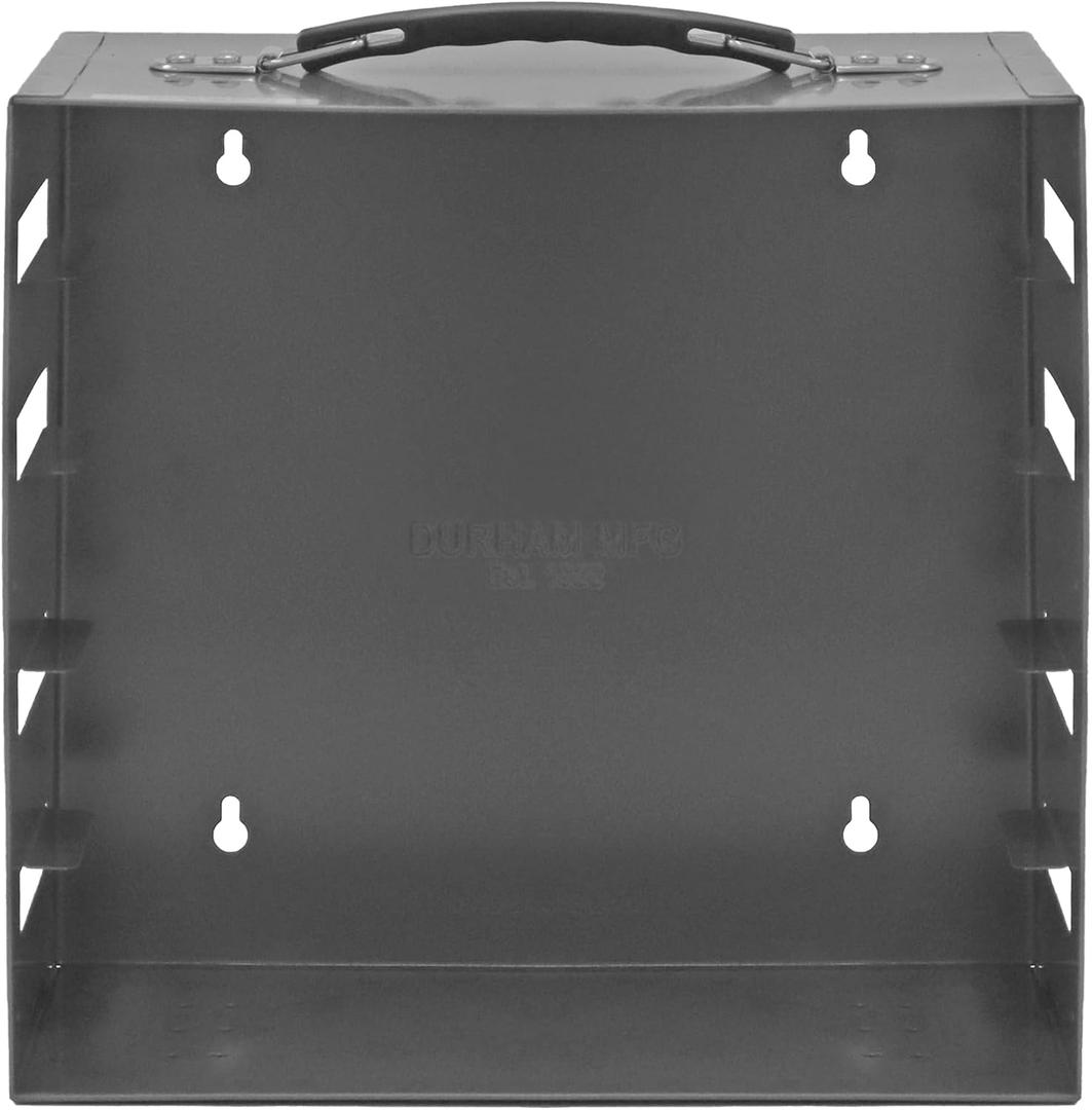 Durham 290-95 Gray Cold Rolled Steel Rack for 5 Small Plastic Compartment Boxes, 11-1/4" Width x 10-3/4" Height x 6-3/4" Depth Durham 290-95 Gray Cold Rolled Steel Rack for 5 Small Plastic Compartment Boxes, 11-1/4" Width x 10-3/4" Height x 6-3/4" Depth