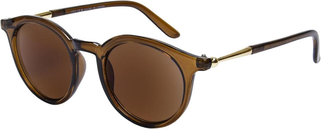 Reader Sunglasses for Women Classic Round Frame Full Lens Reading Sunglasses Outdoor UV400 Protection Eyeglasses