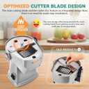 Newhai Upgraded 4 In 1 Electric Vegetable Dicer Slicer Shredder Strip Cutter Commercial Vegetable & Fruit Chopper Multifunctional Automatic Veggie Cutter for Onion Potato Cabbage Lemon, 200W, 110V