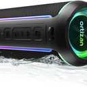 Ortizan Portable Bluetooth Speaker (3nd Gen), Bold 40W Sound with DSP Bass Boost, IPX7 Waterproof, 30Hrs of Playtime, TWS, BT 5.3, Colorful Lights, EQ, USB, Wireless for Home, Outdoor, Party - Black