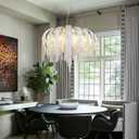 Modern Chandeliers Light Fixtures Contemporary Chandelier 8 Lights Island Aluminum Chain Pendant Ceiling Lighting for Living Room Dining Room Bedroom Hallway D31.48
