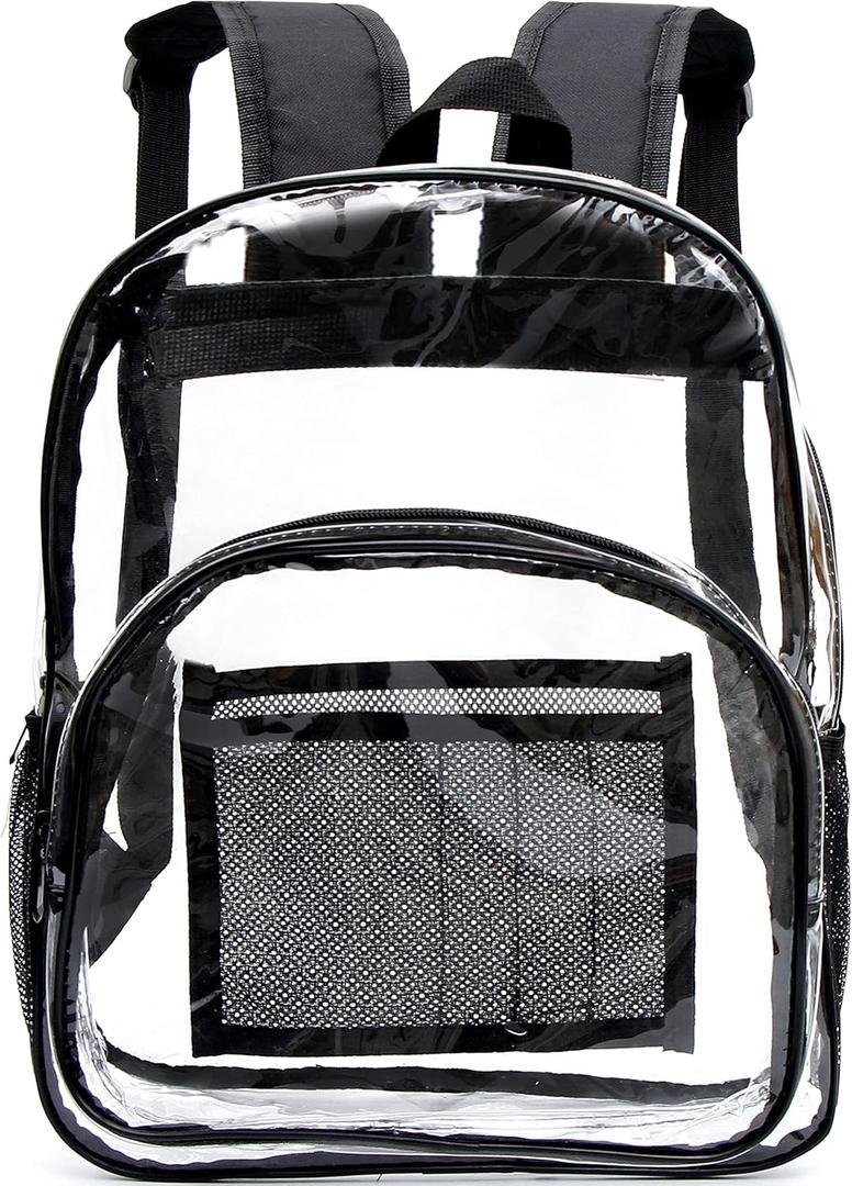 Youngever Large Clear Backpack, Stadium Approved Clear Bag, Adjustable Strap Clear Backpack