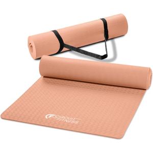 Circuit Fitness by Marcy Non-Slip Multi-Purpose Exercise Yoga Mats with Carrying Strap Multi-Thickness, Multi-Color Options