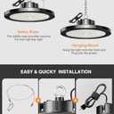 8 Pack 150W UFO LED High Bay Lights, 5000K Daylight, Super Bright 22500 LM, AC100-277V, High Bay Led Shop Lights with US Plug 5ft Cable for Garage Plug & Play Lighting for Warehouse