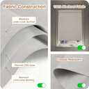 HESTIA No Drill Cordless Blackout Roller Shades, 34"W x 72"H