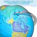 12" Illuminated World Globe for Children & Adults, Globe Lamp with World Map for Kids, Stable Heavy Metal Base, Interactive STEM Learning Gift & Night Light