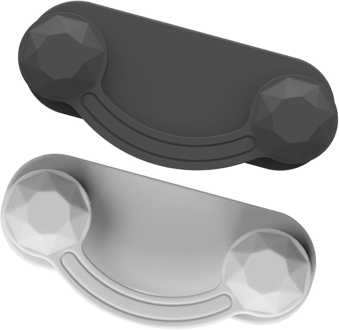 2 Pcs Magnetic Eyeglass Holder for Shirt Strong Magnetic Glasses Holder Name Tag ID Badge Clip Stylish Eyewear Accessory for Readers Sunglasses ID Badges Work Badges Earphone (Black & Grey)