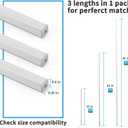 Art3d 6-Pack Recessed LED Strip Light Kit with Smart Switch, White, 40 inches