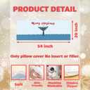 Coastal Beach Christmas 20x54 Body Pillow Cover, Gifts for Whale Lovers, Merry Christmas Lights Whale Long Body Pillowcase Hugging Pillow Covers for Beach House Cabin Home