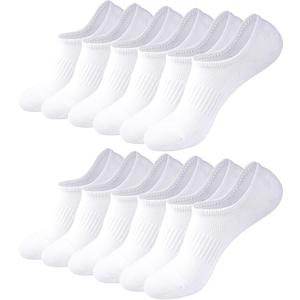 No Show Socks Womens for Canvas Sneakers,Invisible Athletic Low Cut Ankle Socks for Running Gym 6 Pairs 6-9