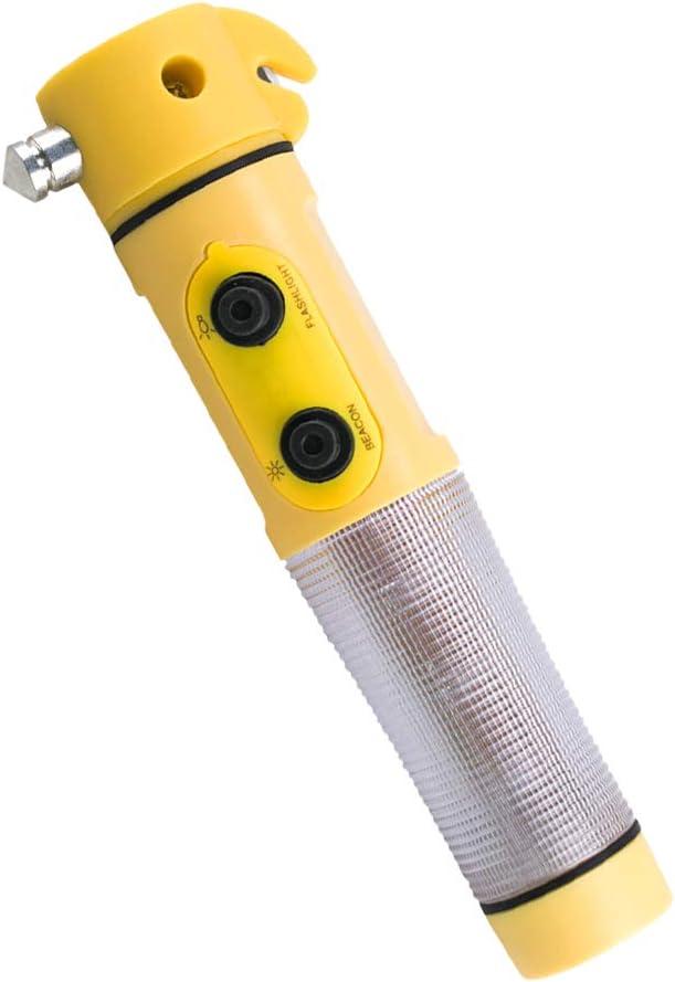 Multi-fuction Car Hammer Car Emergency Window Breaker and Seatbelt Cutter Car Escape Tool with Flashlight and Beacow Light