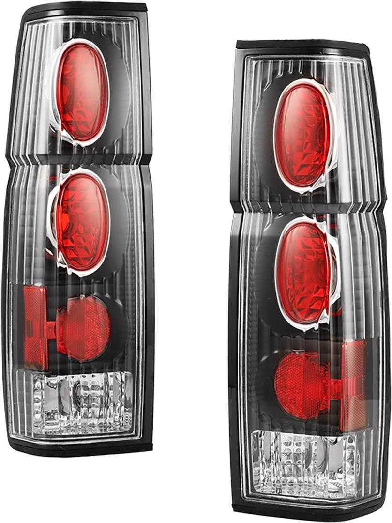 Tail Lights LED For Nissan 1986-1994 Hardbody D21 SE / 1986-1989 1994 XE, 1995-1997 Pickup SE XE Lamp Taillights Assembly Driver Passenger Replacement Matte Black