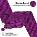 MEEDEE Purple Wired Velvet Ribbon 4 Inch Wide Double Sided for Christmas Tree, Holiday Crafts, Home Decor, Topper Bow, Garlands, Wreaths (10 Yards)