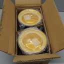 Ceramic Soup Bowl with Handle 32oz  Microwave Ramen Bowl with Lid, Soup Mugs & Cups for Cereal, Oatmeal, Ramen, Instant Noodle, Soup Container with Lid - Set of 2 (Gray) (Grey/Yellow 2 pcs)