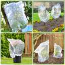 Fruit Tree Netting, Blueberry Bush Netting Cover for Garden Protection, 4Pcs Garden Plant Netting Pest Barrier for Raised Beds for Strawberry, Tomato, Bug Mesh Net from Bird, Cicadas (4X4.9FT 2PACK + 5.3X5.3FT 2PACK)