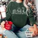 FAYALEQ Christmas Sweatshirt Women Merry Christmas Shirt Pullover Xmas Graphic Long Sleeve Tops (Green, S)