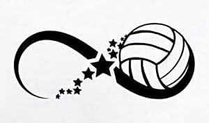 Volleyball Room Decor Beach Bedroom Hope Love Always Infinity Symbol Decals Bedroom Living Room Art Decoration 23 x 10 in Black (9)