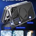 Magnetic for iPhone 17 Pro Max Case 360 Spin Stand Compatible with MagSafe, Military-Grade Protection,Non-Yellowing, Clear Scratch-Resistant Back Cover for 17 Pro Max 6.9'', Black