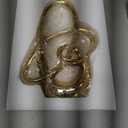 XIYOUQI 11in Gold Ceramic Statue  Modern Abstract Art Figurine for Shelf, Dining Table Centerpieces, Office, Living Room, Wedding or Coffee Table Home Decor Accent (Large)