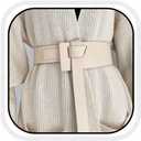 COSYDAYS Wide Leather Belt Black Statement Waist Belts Fashion for Women (Beige)