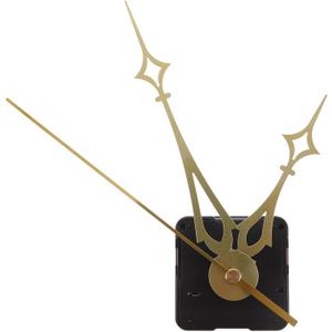 Quartz Clock Movement Replacement, Battery Operated Clock Movement Parts with Gold Clock Hands, Wall Clock Mechanism Replacement DIY Clock Making Kit (Powered by AA Batteries, not Included)