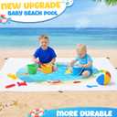 Baby Beach PoolKiddie Pool and Beach Blanket2 in 1 Toddler Paddling PoolBeach Toys for Infant Kids Boys and Girls with Portable Water Bag
