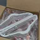 Smartor Kids Velvet Hangers 50 Pack, 14 Inch Premium Non Slip Kids Felt Hangers for Closet, Space Saving Toddler Clothes Hanger for Youth's Childrens' Clothes (Rose Gold Hook)- White